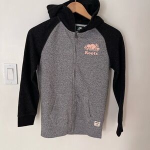 Roots Kids Hoodie - Black and Gray